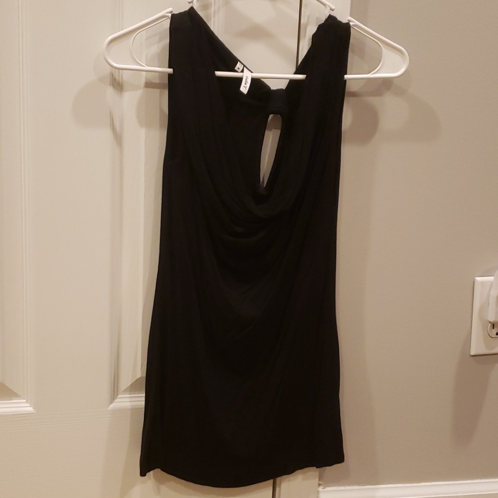 Black keyhole blouse